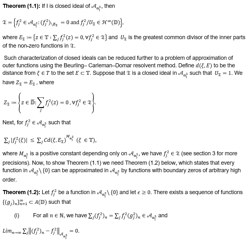 Validity of Closed Ideals in Algebras of Series of Square Analytic ...